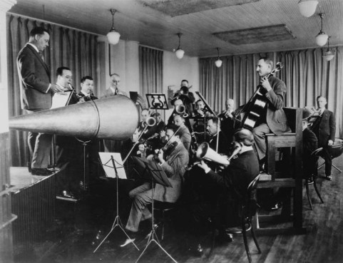 Orquestra da BBC gravando Beethoven (1910)