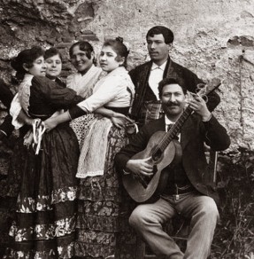 Músicos e baile en Granada ( ca. 1890 )